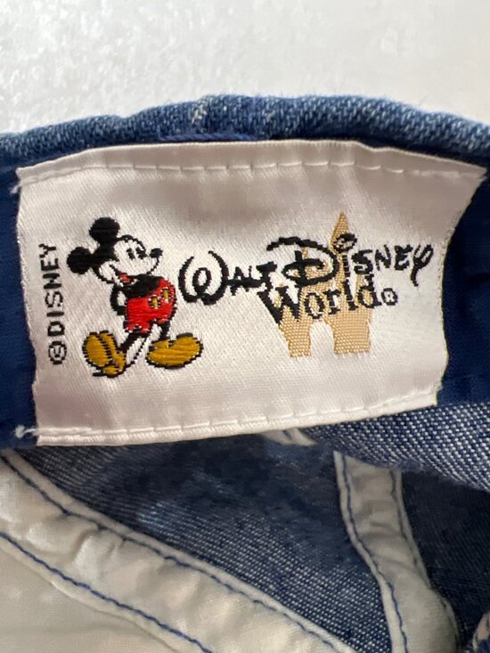 Vintage Walt Disney World Mickey Mouse America Denim Hat Snapback Flag Patriotic main image 4